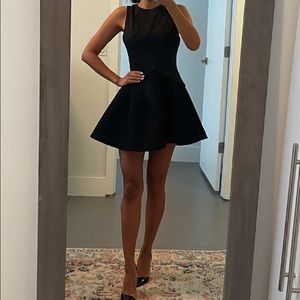 Super chic black mini flare dress size S
